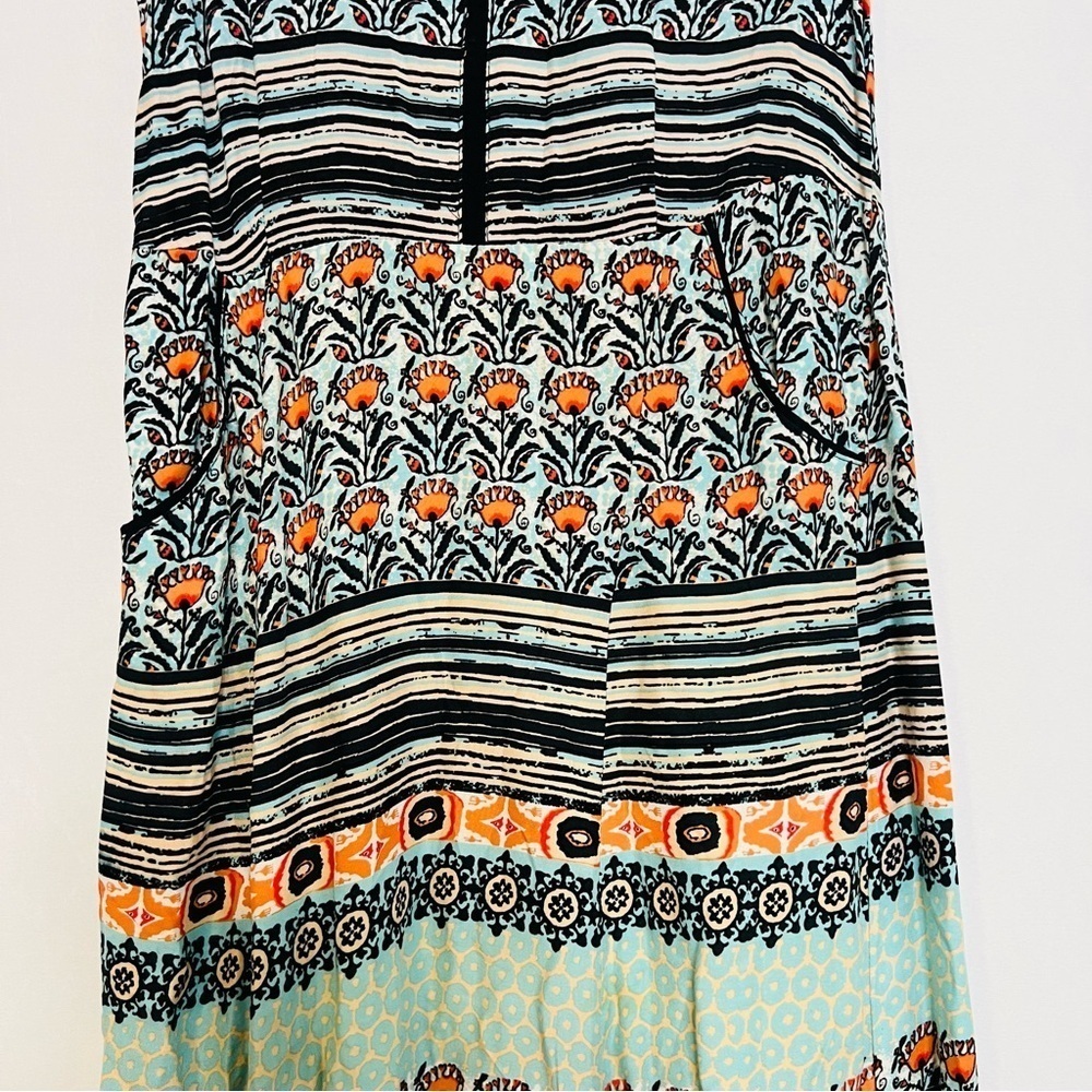 Biba Floral Bohemian-Print Boho Print Sleeveless Maxi Dress. Size Small. - Picture 5 of 14